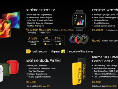 Realme launches Realme TV, Realme Smartwatch, Bud Air Neo and New Powerbank in India – Know Specs, Offers, Availability and&nbsp;Pricing