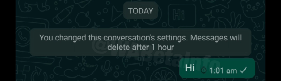 Whatsapp delete messages feature